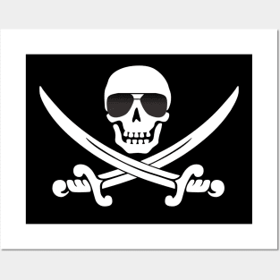 Cool Pirate Skull with Crossed Swords Posters and Art